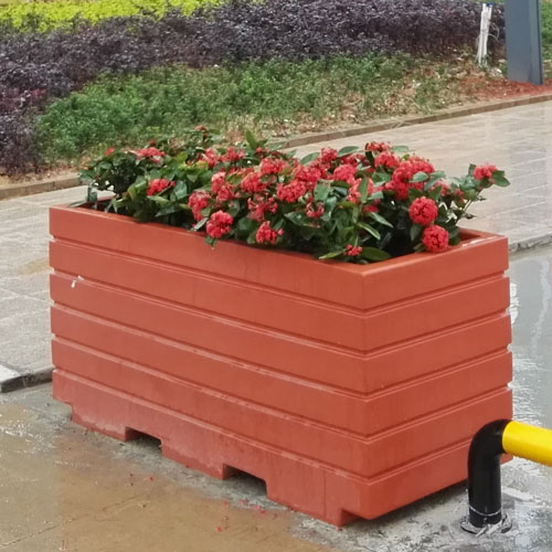 长形仿木街道玻璃钢花箱