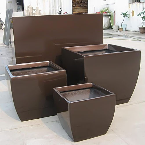 广场组合玻璃钢方形花盆