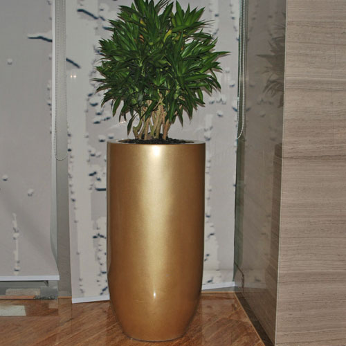 酒店高档玻璃钢落地花瓶