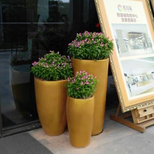 组合玻璃钢户外花盆