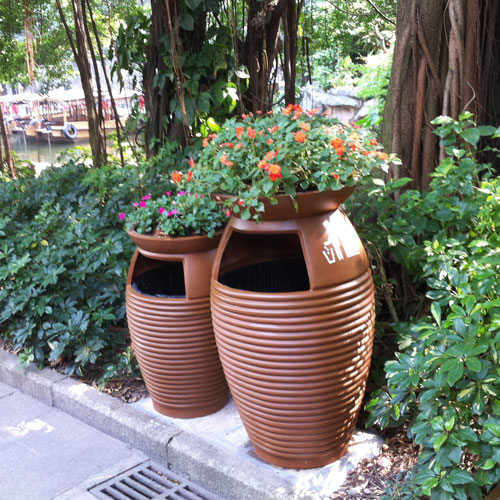 景区玻璃钢户外花盆