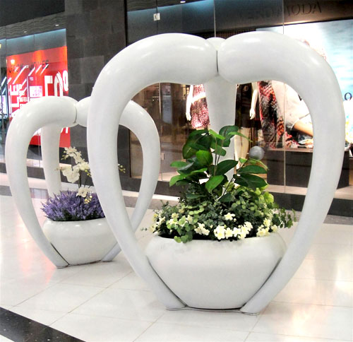 商场艺术盆景花盆