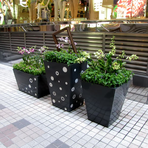 广场玻璃钢景观花盆