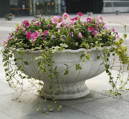 玻璃钢欧式花盆成城市新景观