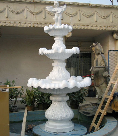 广场玻璃钢喷泉花盆