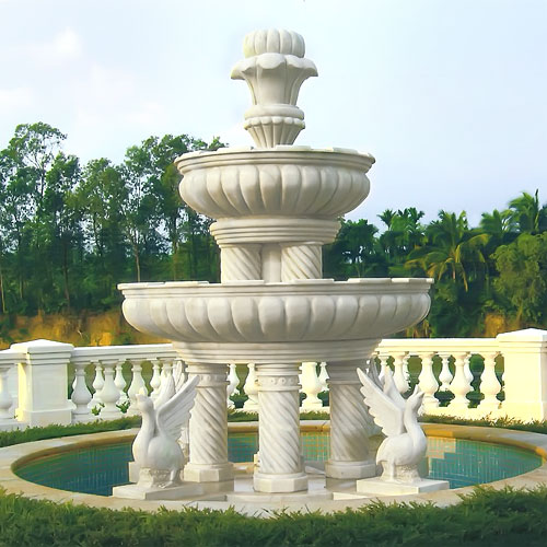 广场水景玻璃钢喷泉花盆