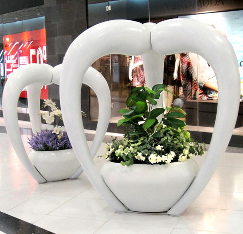 室内装饰玻璃钢艺术花缸