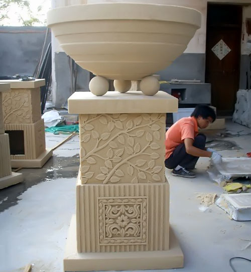 玻璃钢仿砂岩花盆