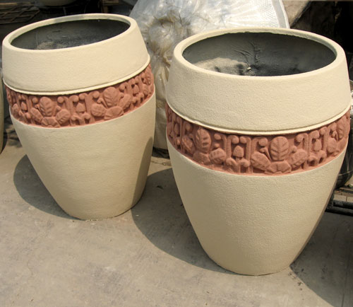 玻璃钢艺术砂岩花盆