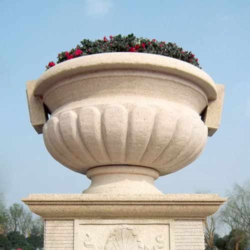 玻璃钢欧式仿砂岩花盆