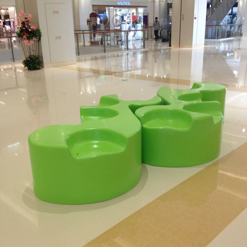 商场波浪形玻璃钢凳子