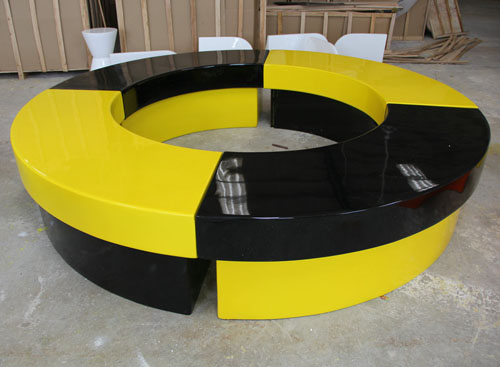 圆形拼接玻璃钢凳子