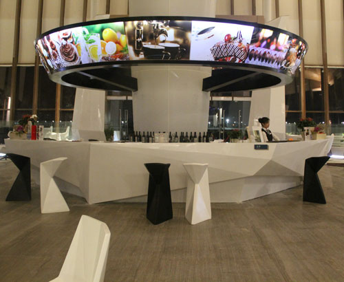 大型酒店玻璃钢前台