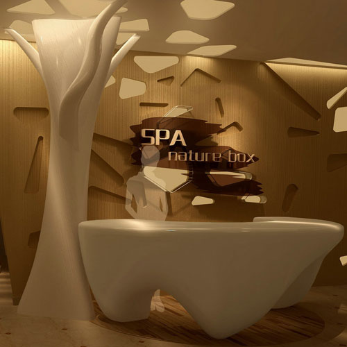 休闲会所玻璃钢前台