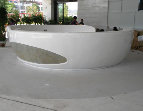 酒店大堂玻璃钢前台