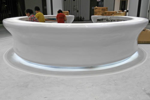 酒店玻璃钢接待前台