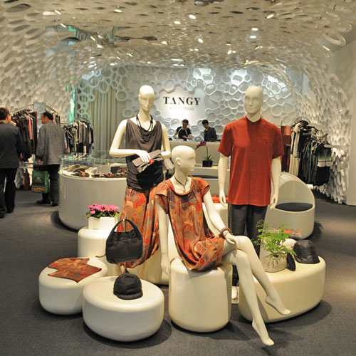 专卖店玻璃钢精品展柜