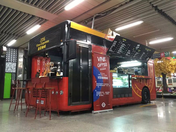 玻璃钢巴士售卖车