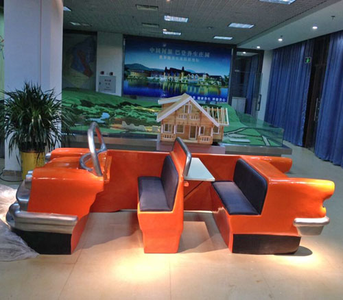 卡通汽车玻璃钢外壳