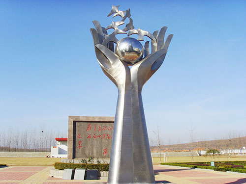 园林希望之手不锈钢雕塑