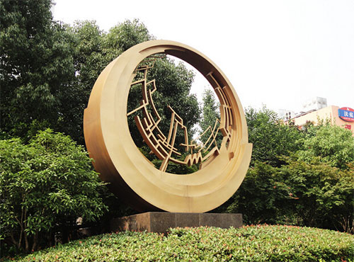 园林不锈钢标志雕塑