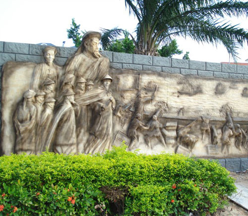 校园墙面玻璃钢浮雕