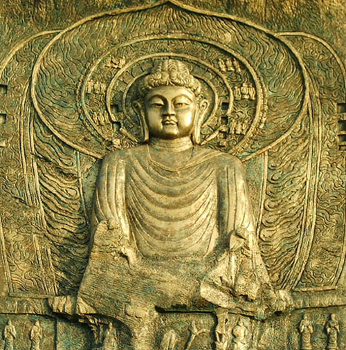 大型佛像玻璃钢浮雕