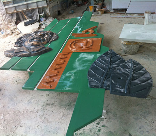 校园玻璃钢名人浮雕