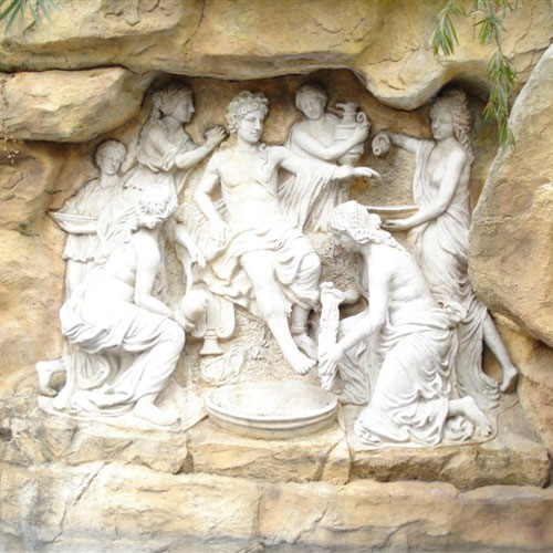 玻璃钢西方人物浮雕壁画