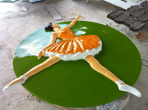 芭蕾造型玻璃钢艺术浮雕