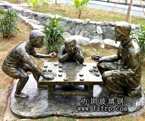 玻璃钢仿铜人物雕塑