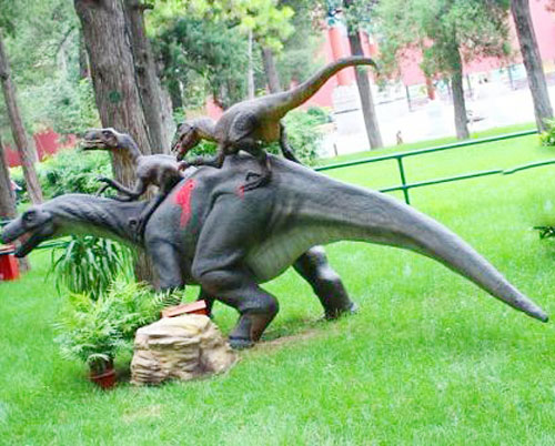 景区玻璃钢仿真恐龙雕塑