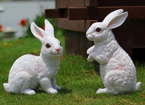 玻璃钢仿真兔子雕塑