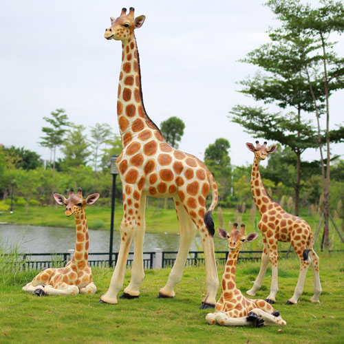 长颈鹿仿真动物雕塑
