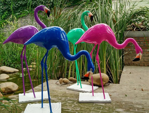 丹顶鹤玻璃钢仿真雕塑