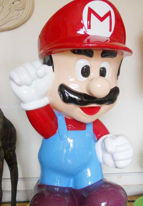 玻璃钢动漫马里奥雕塑