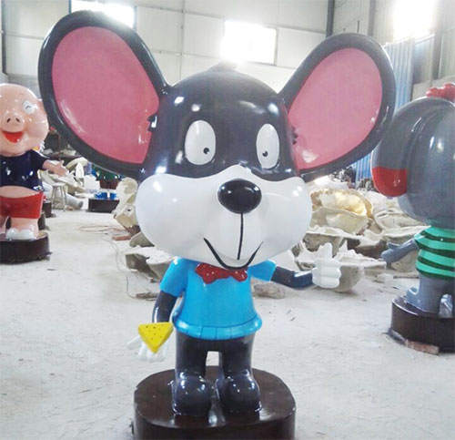 玻璃钢生肖鼠雕塑