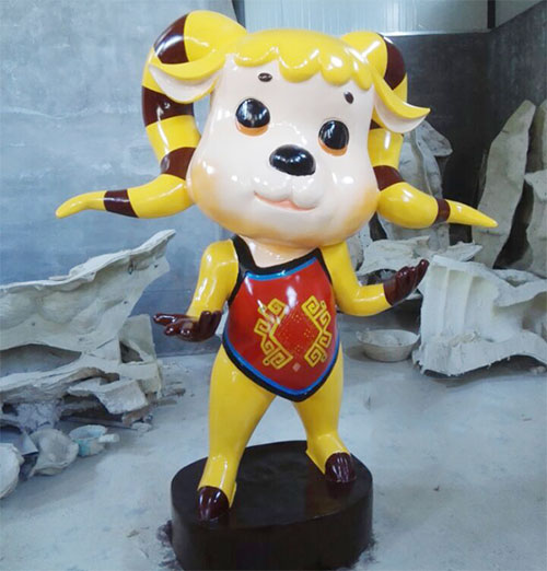 玻璃钢生肖羊雕塑