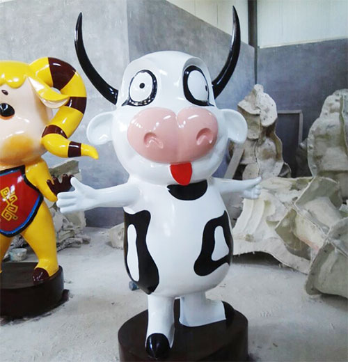 玻璃钢生肖牛雕塑