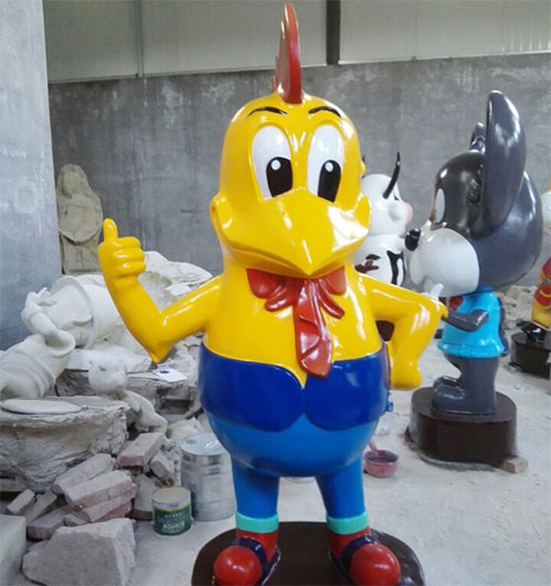 玻璃钢生肖鸡雕塑