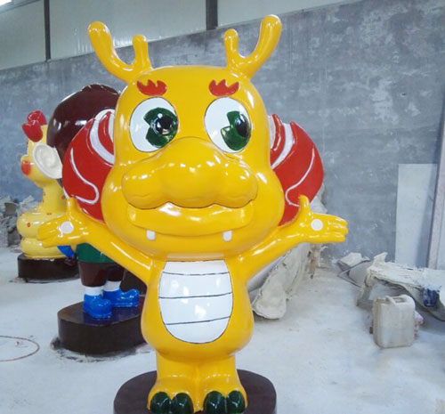 玻璃钢生肖龙雕塑