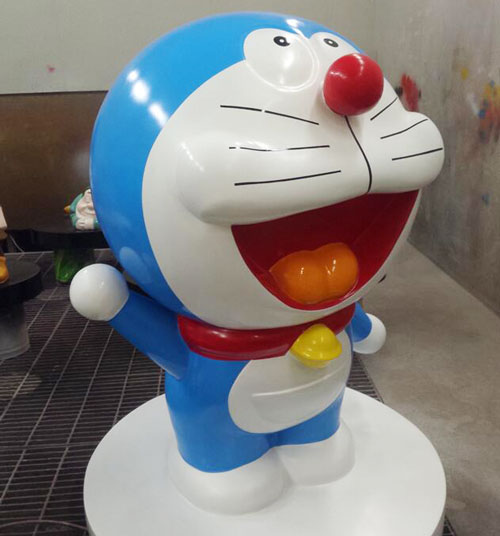 玻璃钢卡通小猫雕塑