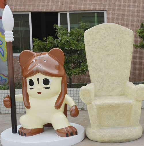 玻璃钢卡通守卫雕塑