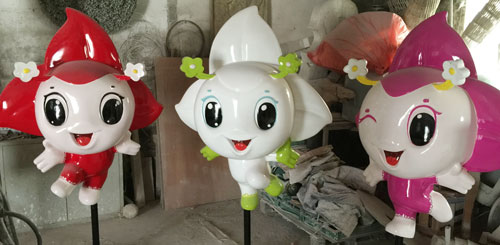 玻璃钢卡通小花雕塑