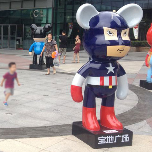 玻璃钢动漫小超人雕塑