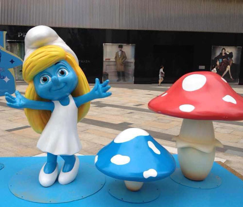 动漫可爱小精灵玻璃钢雕塑