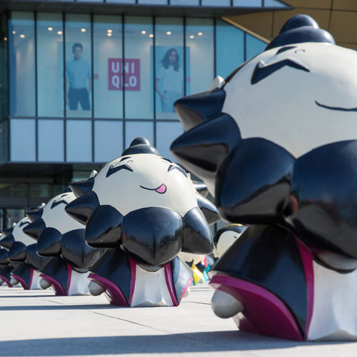 玻璃钢卡通人物抽象雕塑