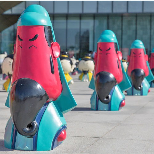 影视卡通关羽玻璃钢雕塑