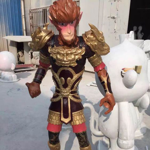 卡通玻璃钢动漫孙悟空雕塑