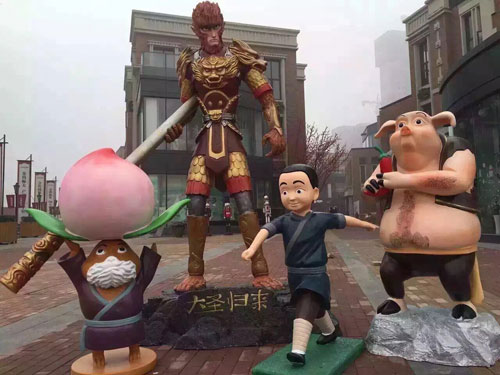 齐天大圣影视组合玻璃钢雕塑